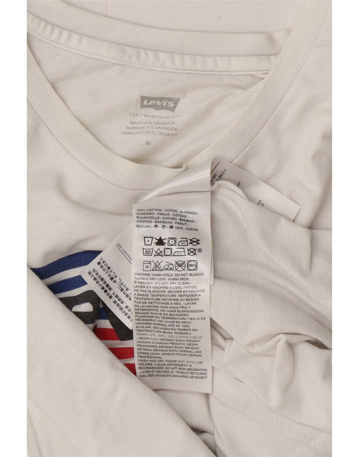 Tricou grafic Levi's pentru femei Top UK 14 Medium White Bumbac