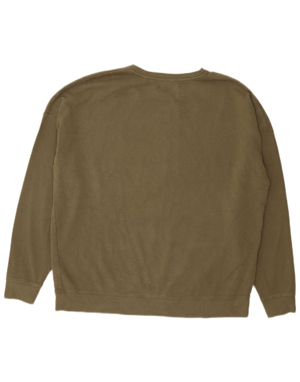 Jack Wills Pulover supradimensionat pentru femei UK 16 Bumbac kaki mare