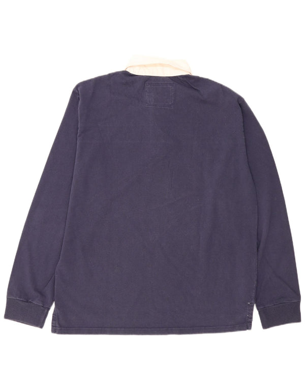 Tricou polo grafic rugby Woolrich pentru bărbați, mare, bleumarin, bloc de culoare