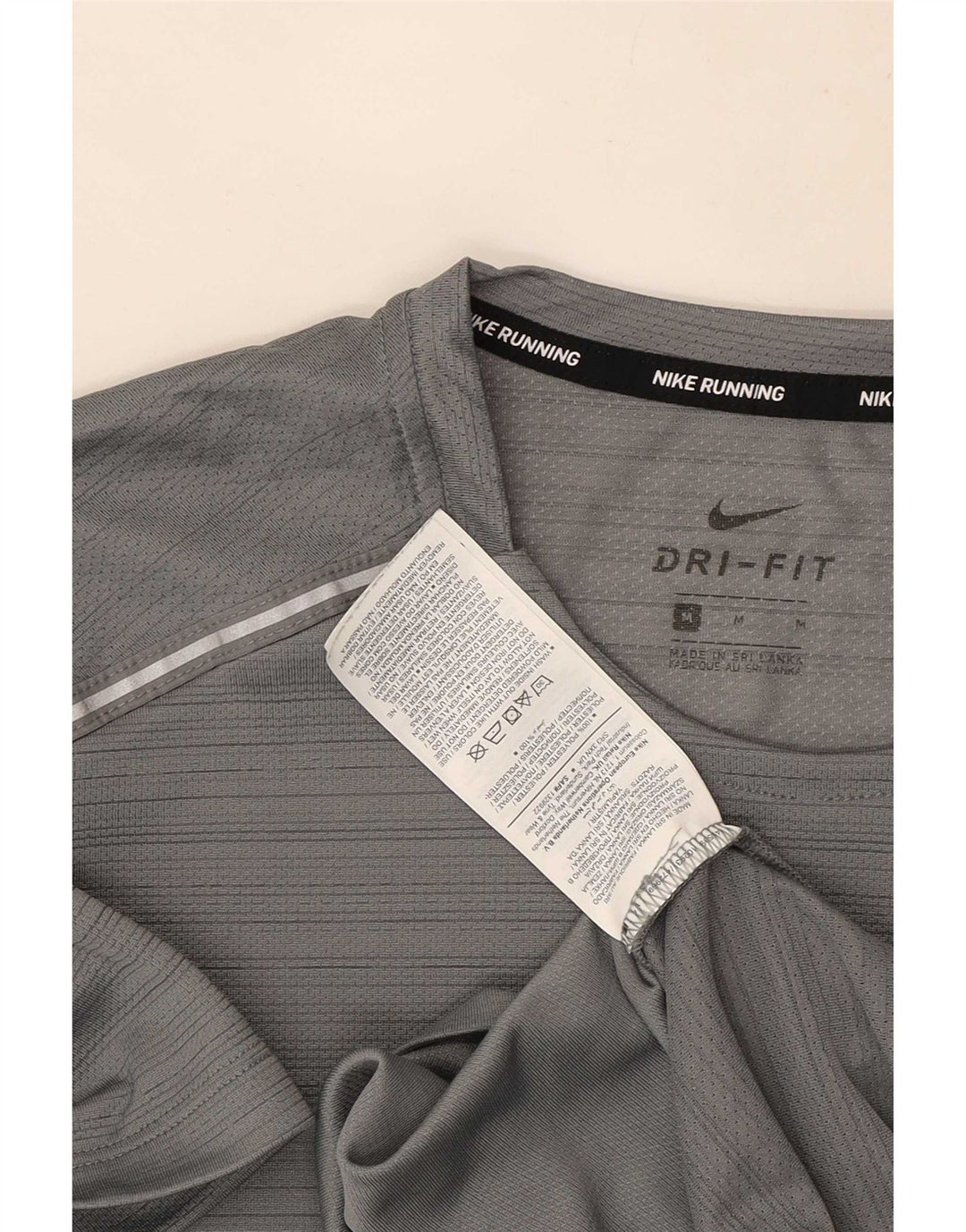 Tricou Nike Dri Fit pentru bărbați Top Mediu Gri Poliester cu dungi