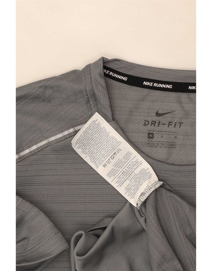Tricou Nike Dri Fit pentru bărbați Top Mediu Gri Poliester cu dungi