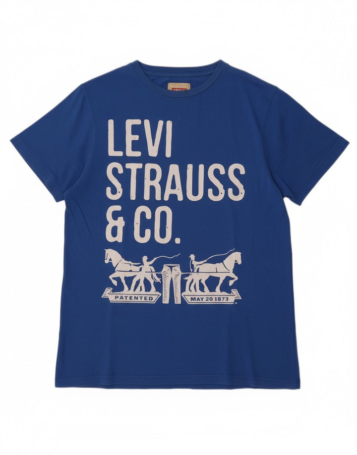 Tricou grafic LEVI'S Băieți Top 15-16 Ani Bumbac Albastru