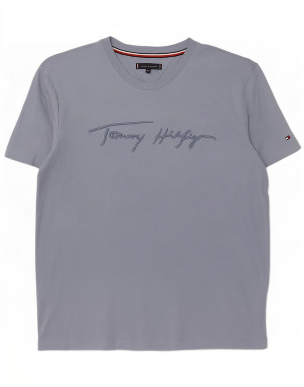 Tricou grafic pentru bărbați Tommy Hilfiger Top 2XL Bumbac albastru