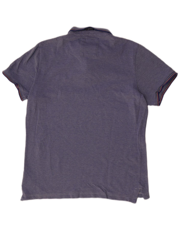 Tricou polo pentru bărbați SUPERDRY 2XL, bumbac albastru