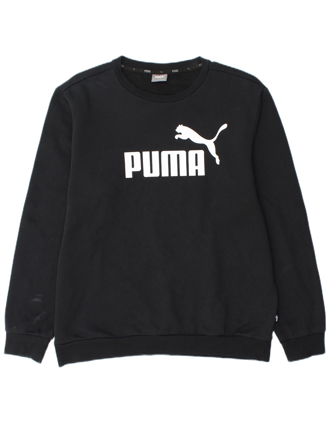 Pulover grafic pentru bărbați Puma, bumbac mare, negru