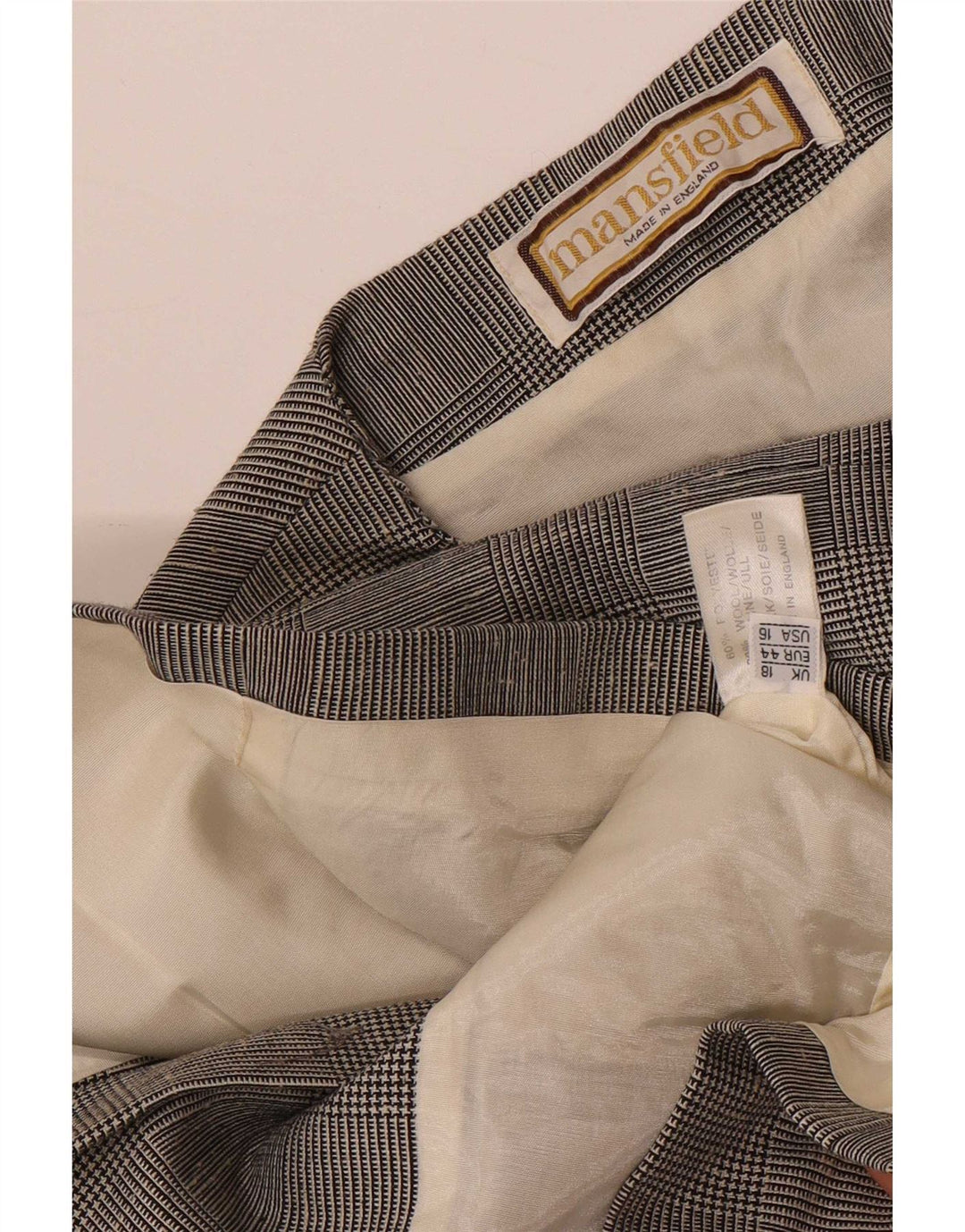 Jachetă Mansfield pentru femei cu 6 nasturi, UK 18 XL, poliester cu carouri gri
