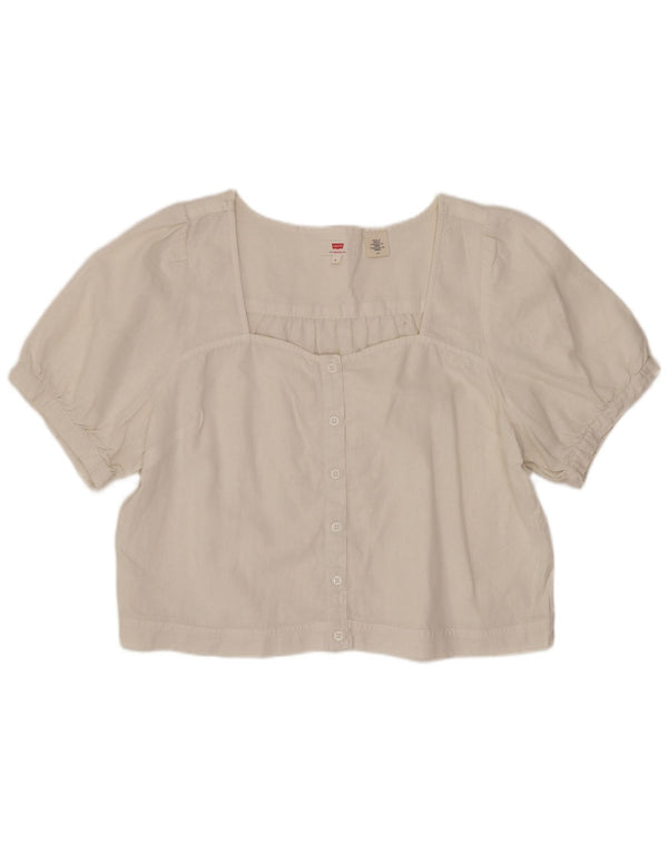 Bluză Levi's pentru femei Crop Shirt UK 14 Large White