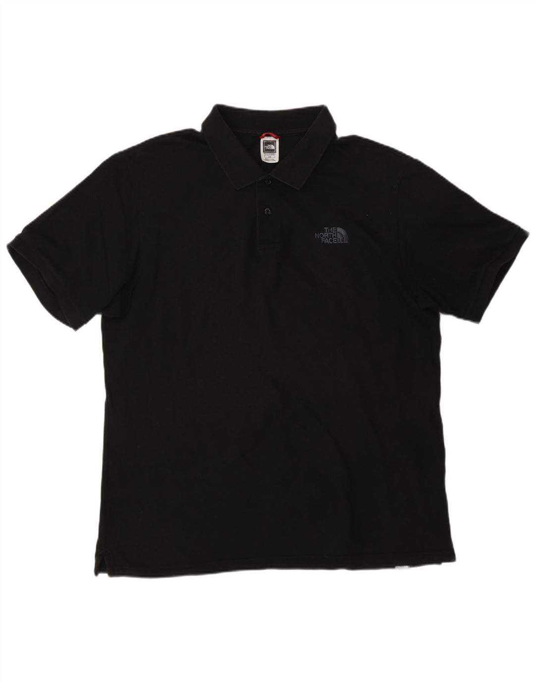 THE NORTH FACE Mens Polo Shirt Large Black Cotton