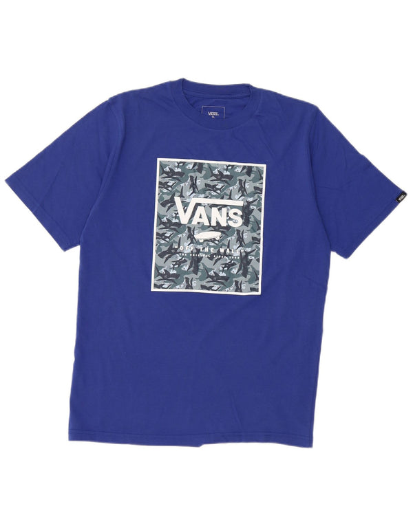 Vans Boys Classic Fit Tricou grafic Top 14-15 ani XL Albastru