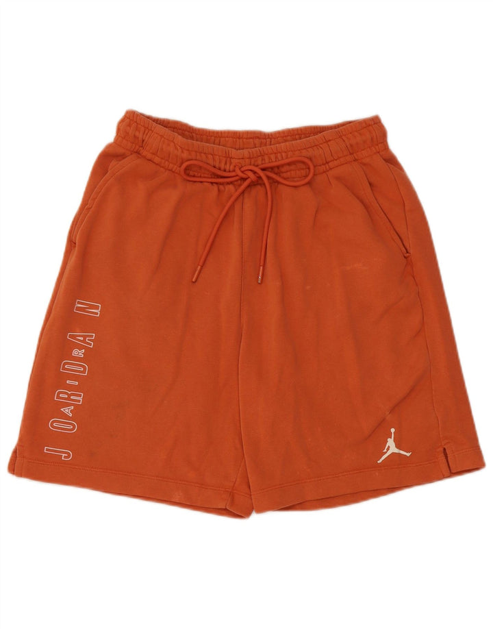 Pantaloni scurți sport grafic Jordan pentru bărbați, bumbac portocaliu mic