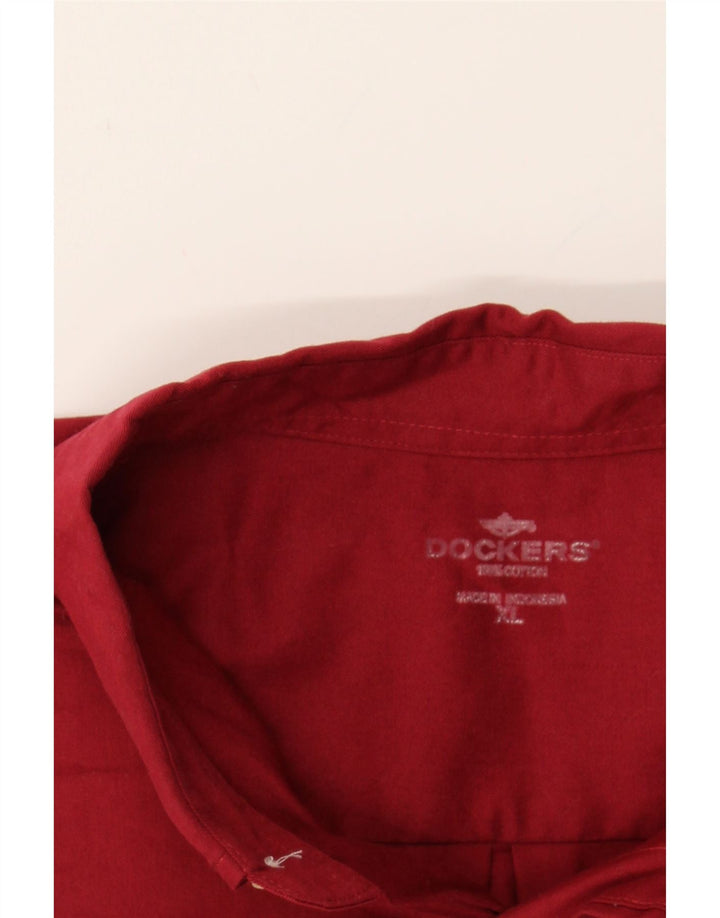 DOCKERS Mens Shirt XL Red Cotton Vintage Dockers and Second-Hand Dockers from Messina Hembry 