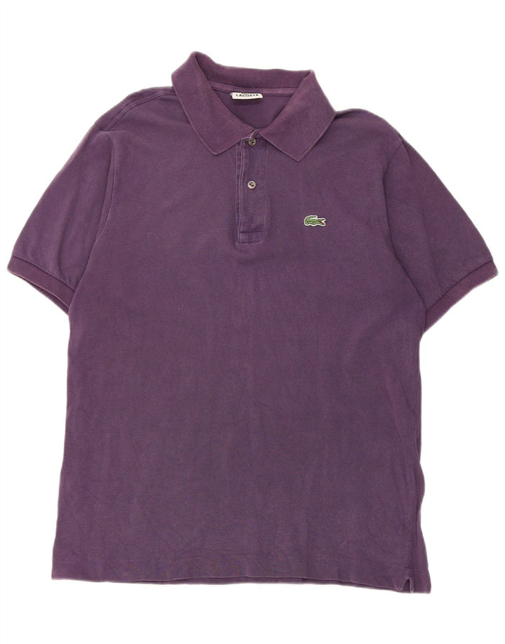 Tricou polo Lacoste pentru bărbați mărimea 4 bumbac violet mediu
