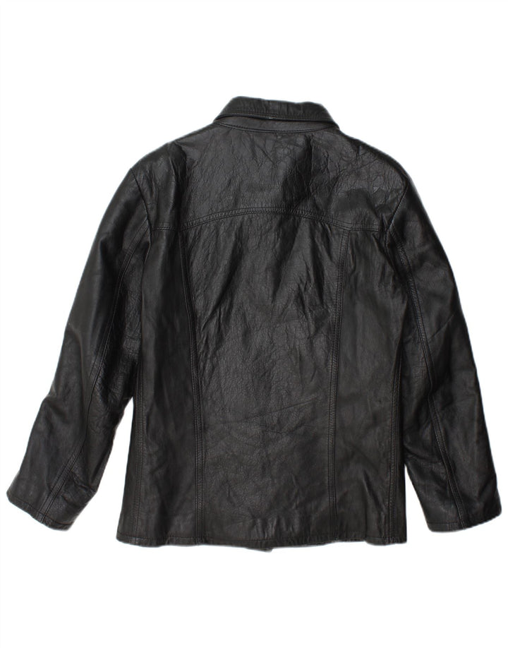 Jachetă de piele pentru femei Regina Schrecker UK 10 Small Black