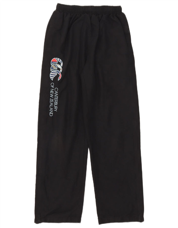 Pantaloni de trening grafic Canterbury pentru bărbați, poliester negru mic