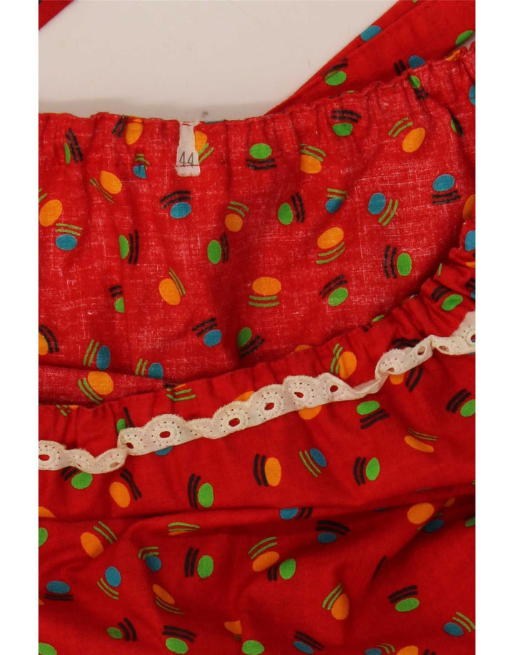 Rochie de damă vintage cu model abstract IT 44 roșu mediu