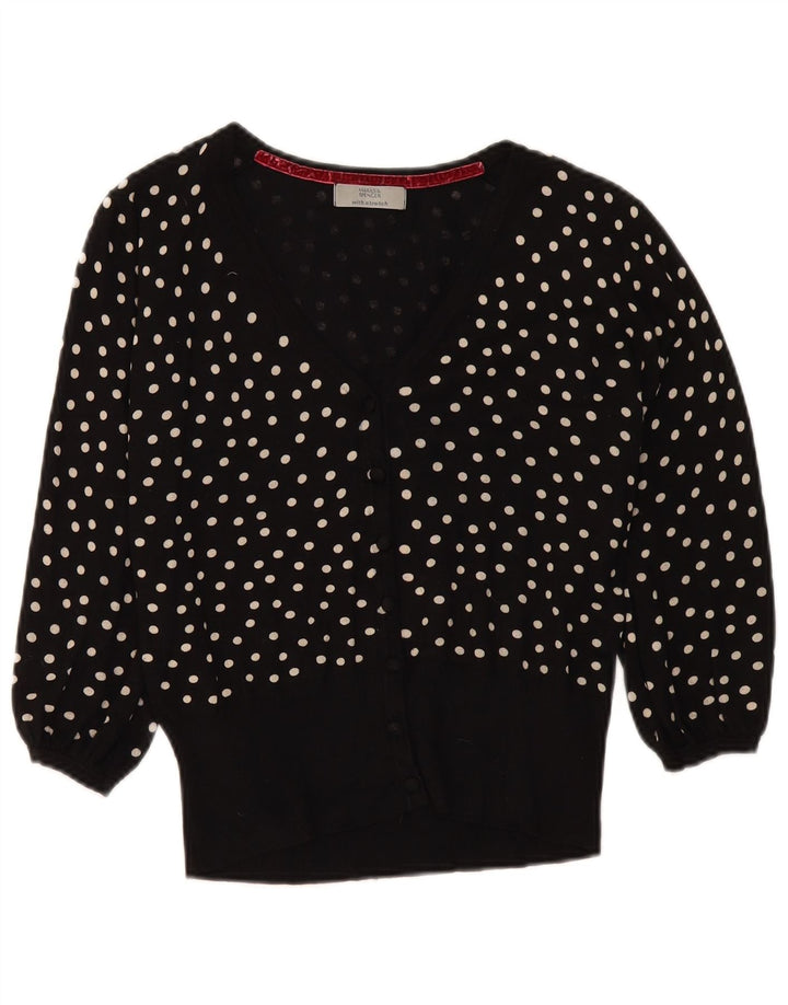 Pulover cardigan pentru femei Marks & Spencer UK 14 Medium Black Spotted