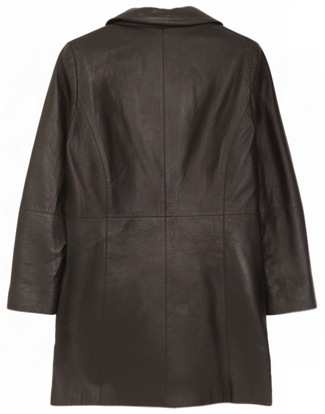 Palton din piele vintage pentru femei EU 36 Mic Negru