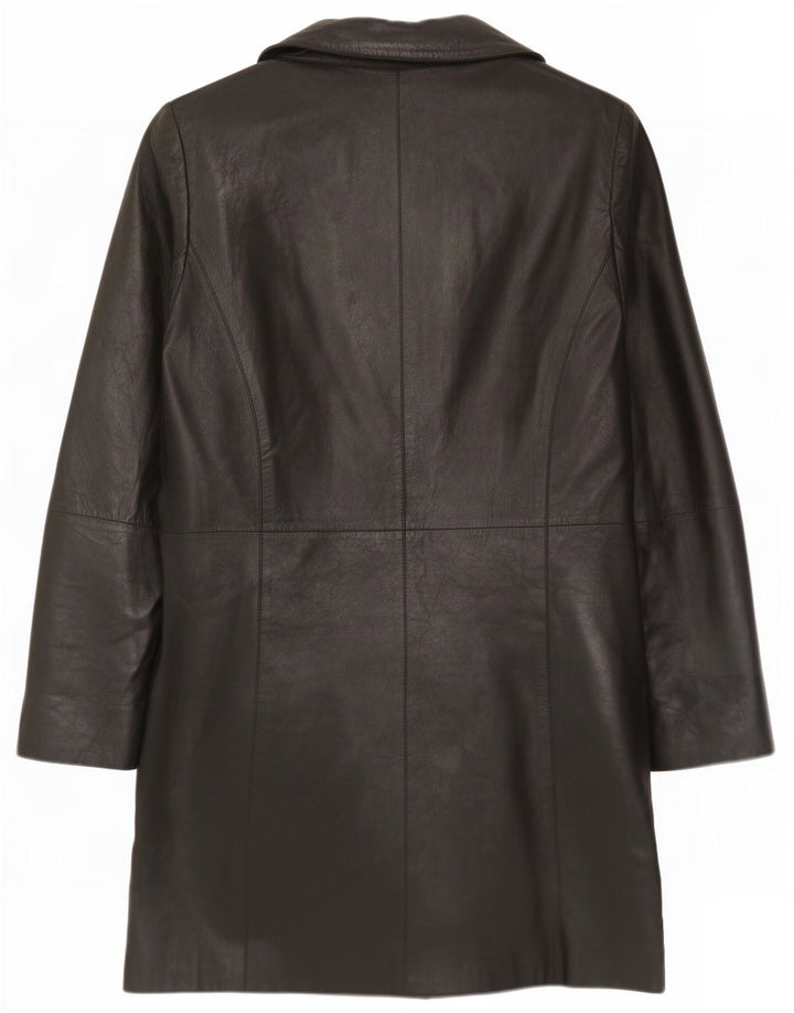 Palton din piele vintage pentru femei EU 36 Mic Negru