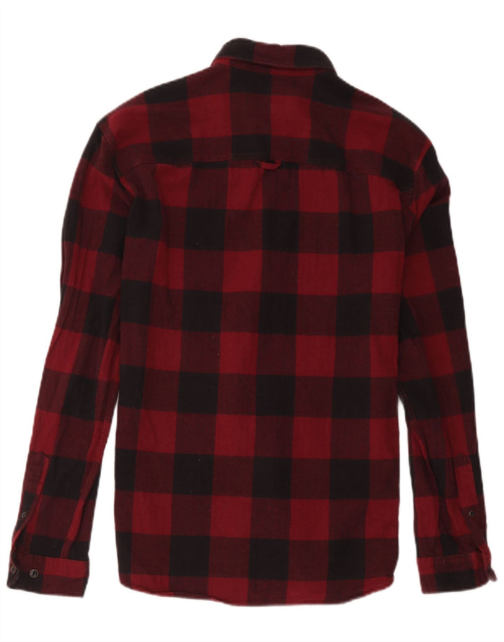 Cămașă de flanel Jack & Jones pentru bărbați, bumbac cu carouri roșii medii