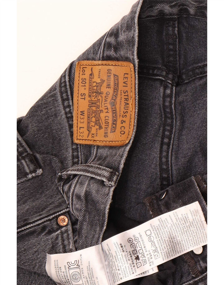 Blugi Levi's 501 drepte pentru bărbați W33 L28 bumbac gri