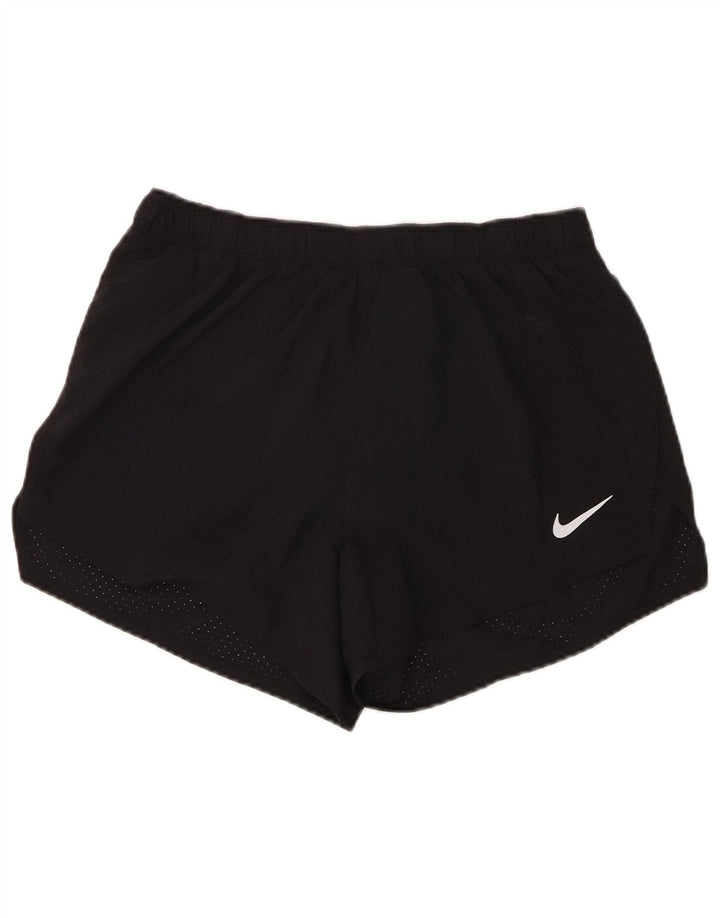 Pantaloni scurți sport Nike Dri Fit pentru femei UK 14 Poliester mediu negru
