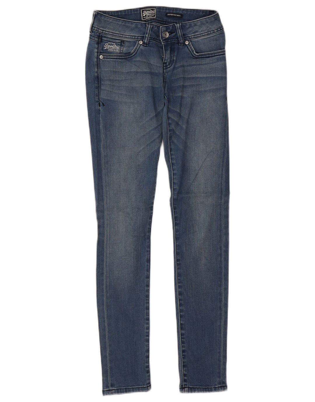 SUPERDRY blugi super skinny pentru femei W26 L30 bumbac albastru