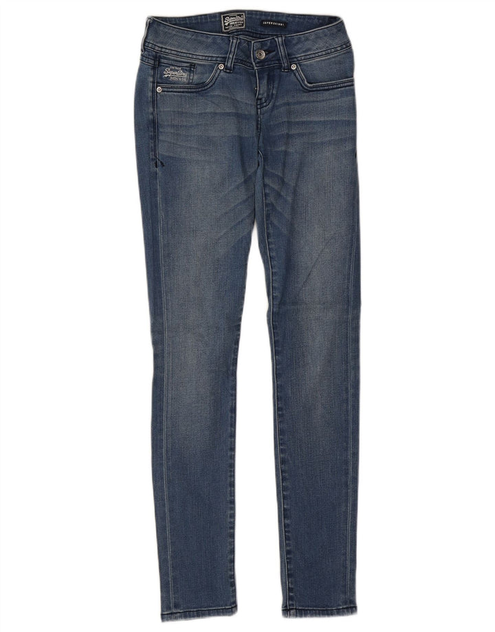 SUPERDRY blugi super skinny pentru femei W26 L30 bumbac albastru