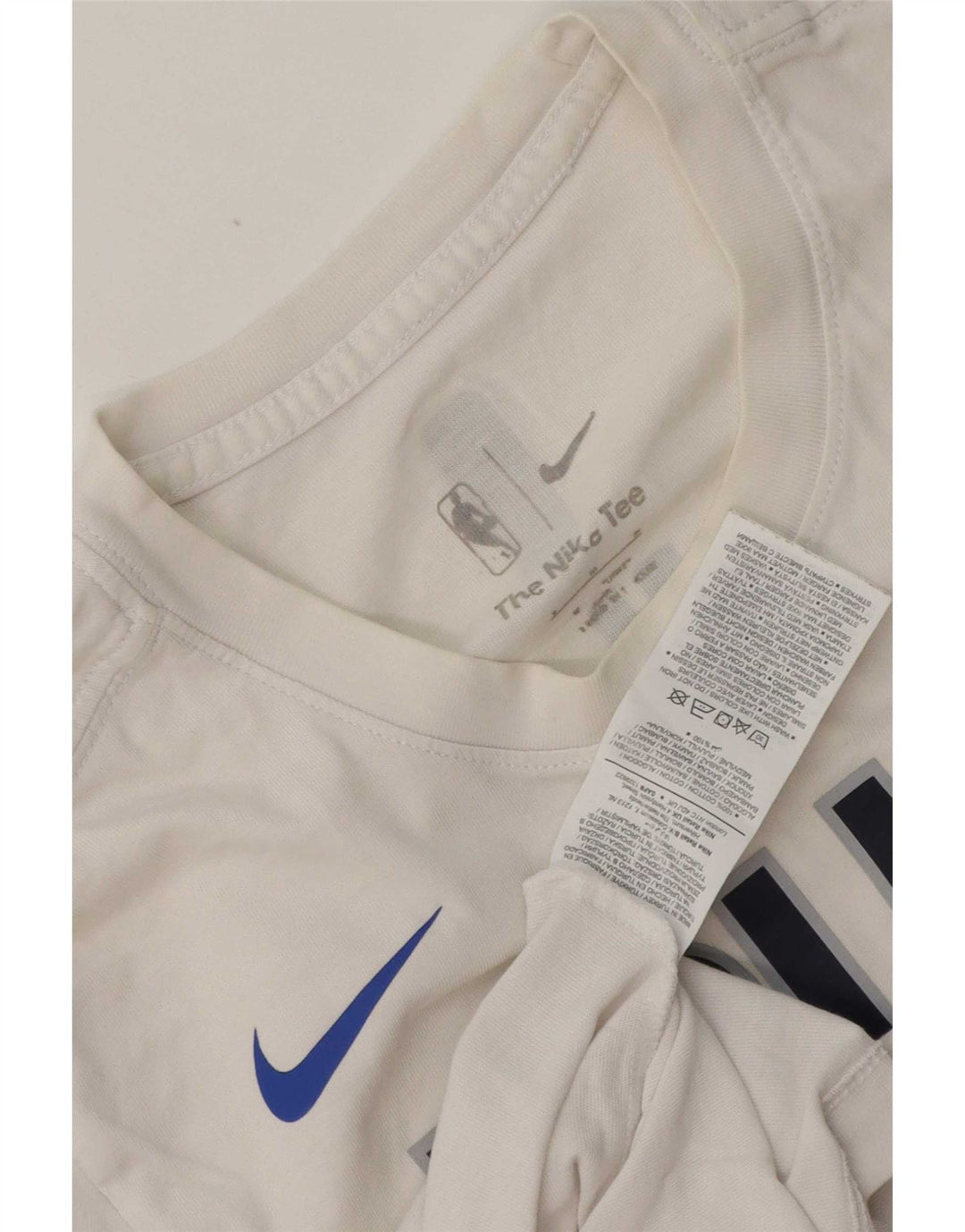 Tricou grafic Nike pentru bărbați Dallas Mavericks Top din bumbac alb mediu