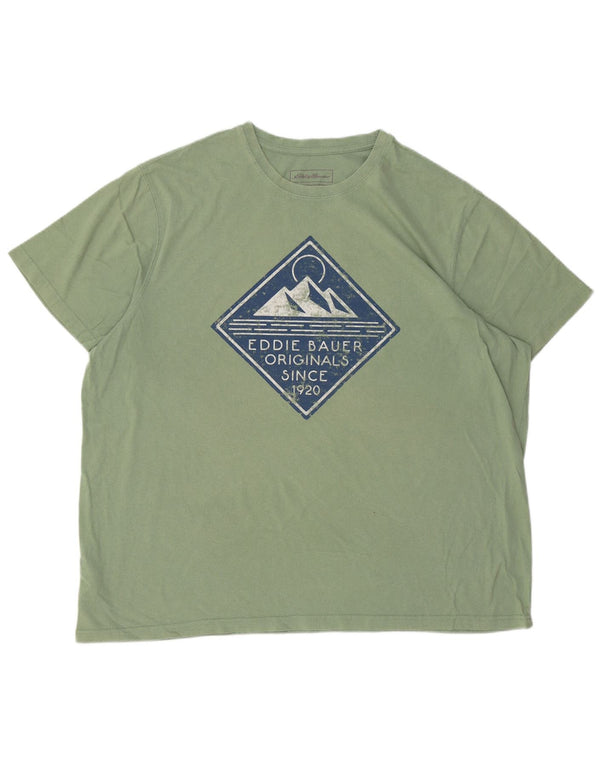 EDDIE BAUER Tricou grafic pentru bărbați Top 2XL bumbac verde