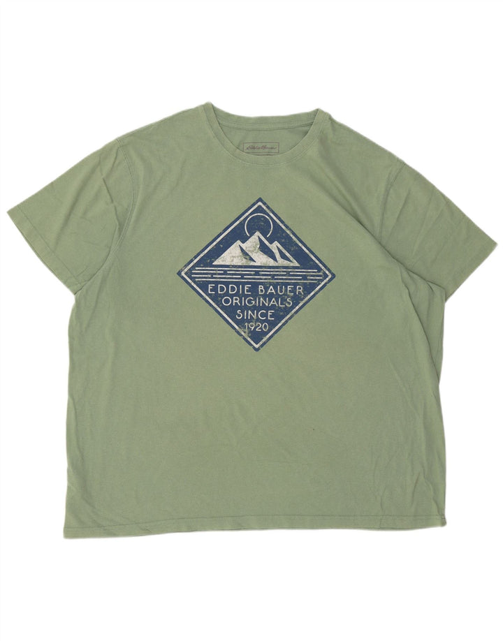 EDDIE BAUER Tricou grafic pentru bărbați Top 2XL bumbac verde