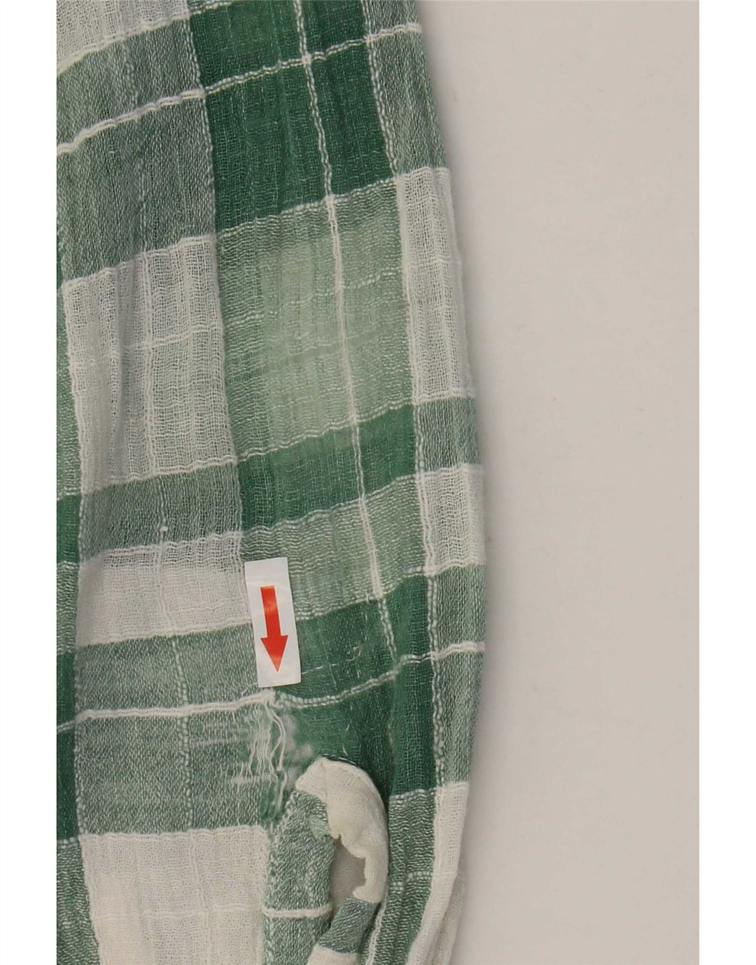 Cămașă vintage pentru femei UK 14, bumbac cu carouri verde mediu