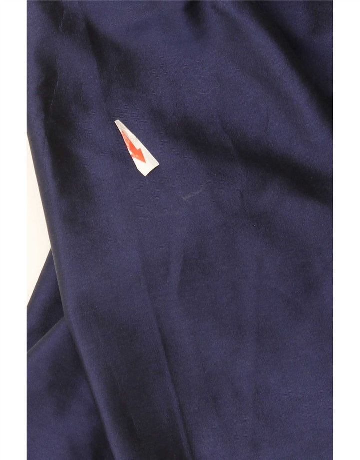 Bluză de cămașă vintage pentru femei UK 14 Medium Bleumarin Mătase
