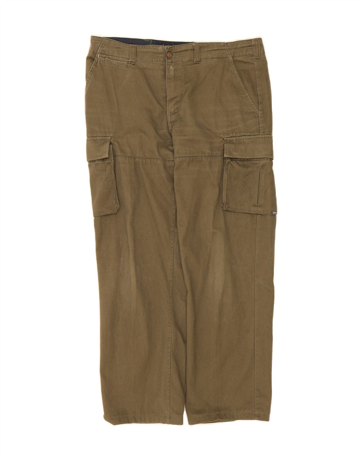 BRUGI Mens Straight Cargo Trousers W36 L29 Khaki Cotton Vintage Brugi and Second-Hand Brugi from Messina Hembry 