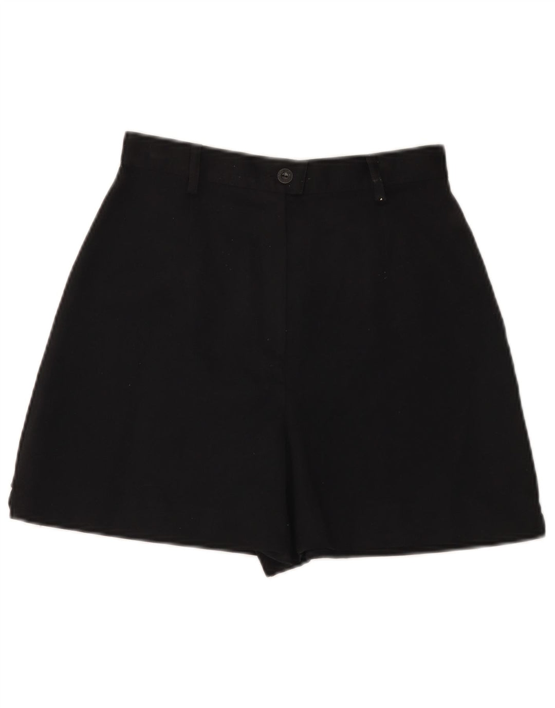 Pantaloni scurți casual de damă vintage cu talie înaltă mici W26 poliester negru