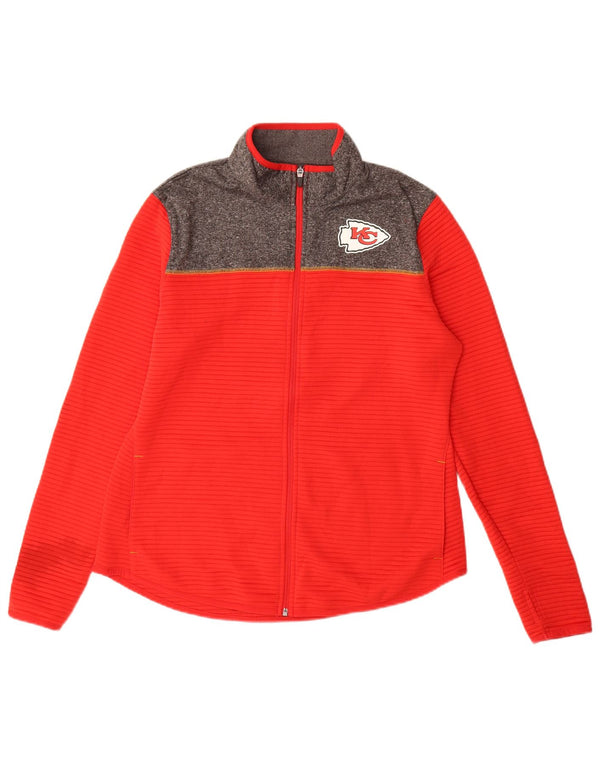 NFL Womens Kansas City Chiefs Tracksuit Top Jacket UK 16 Large Red