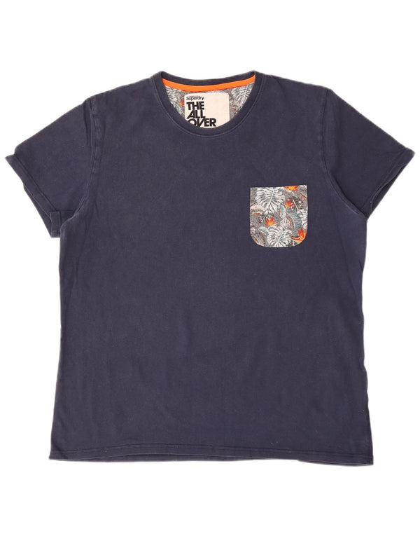 Tricou grafic pentru bărbați Superdry Top 2XL Bumbac albastru