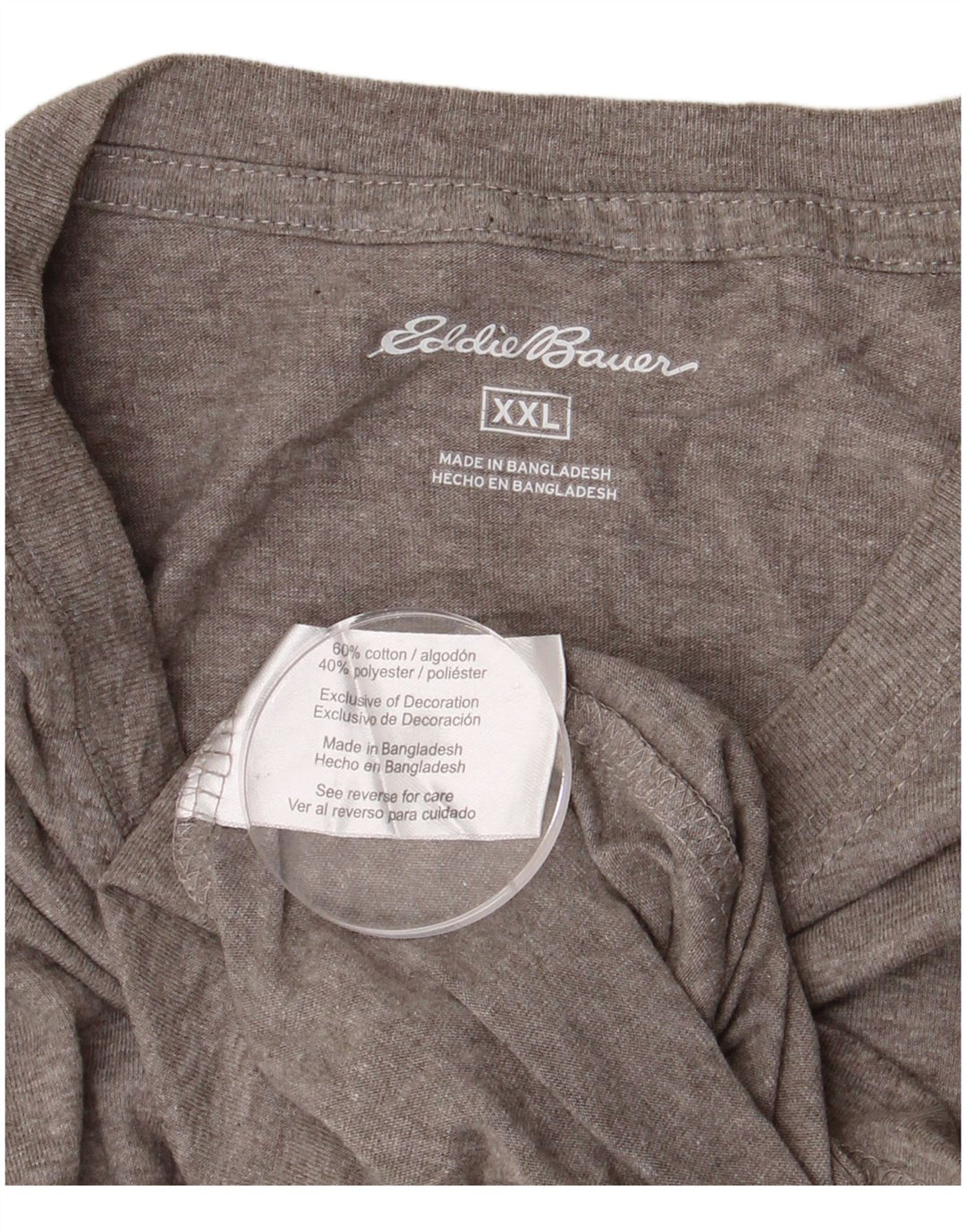 EDDIE BAUER Tricou pentru bărbați Top 2XL bumbac gri