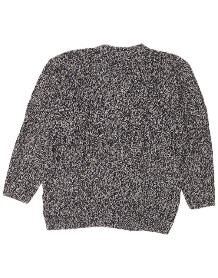 Pulover pentru bărbați Lotto cu decolteu în V, mare, albastru marin, acrilic cu pete