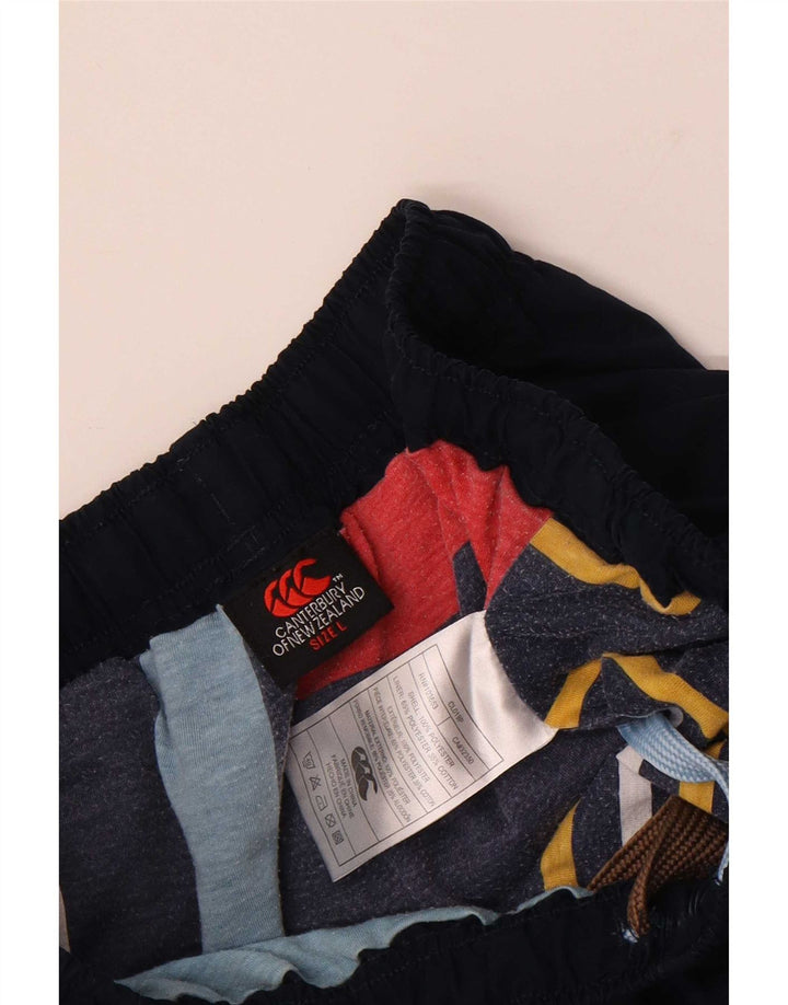 Pantaloni de trening grafic Canterbury pentru bărbați, mari, poliester, albastru