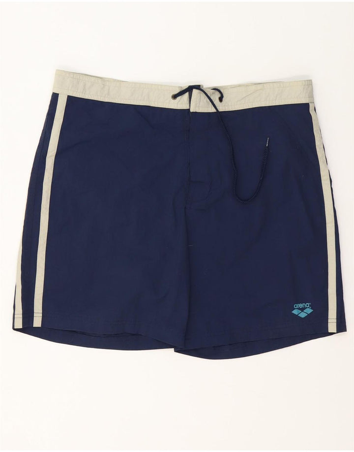 Pantaloni scurți de înot Arena pentru bărbați, mari, bleumarin, poliester color bloc
