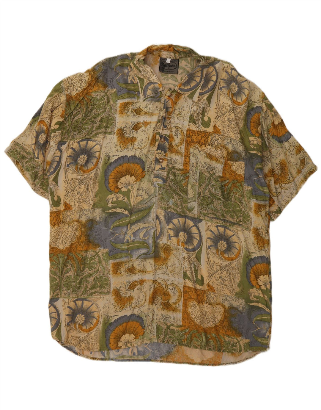 Cămașă vintage pentru bărbați IT 52 mare, multicoloră, mozaic