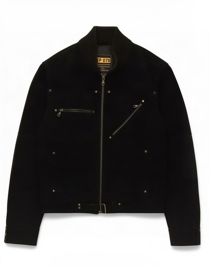 Jachetă din piele pentru bărbați XP 078 UK 44 2XL Negru