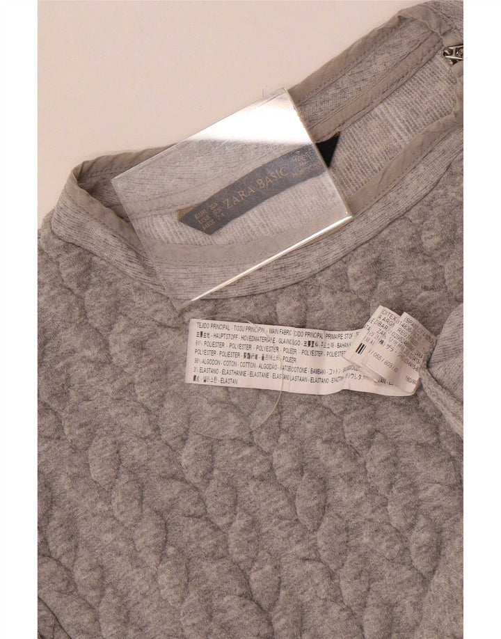 Pulover supradimensionat pentru femei Zara UK 6 XS poliester gri