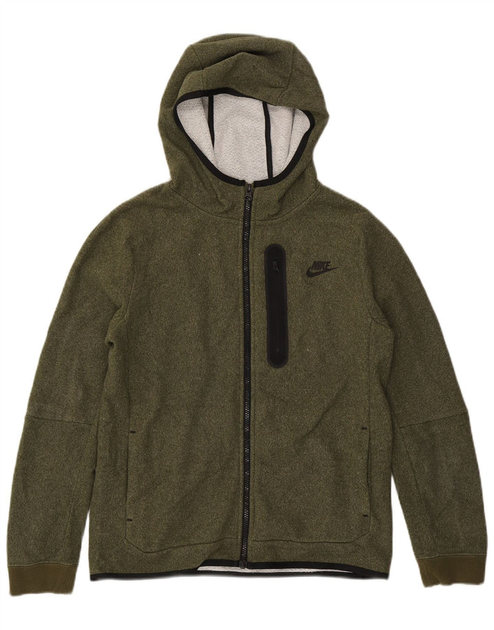 Pulover Nike pentru băieți, cu fermoar, 13-14 ani XL Kaki Poliester