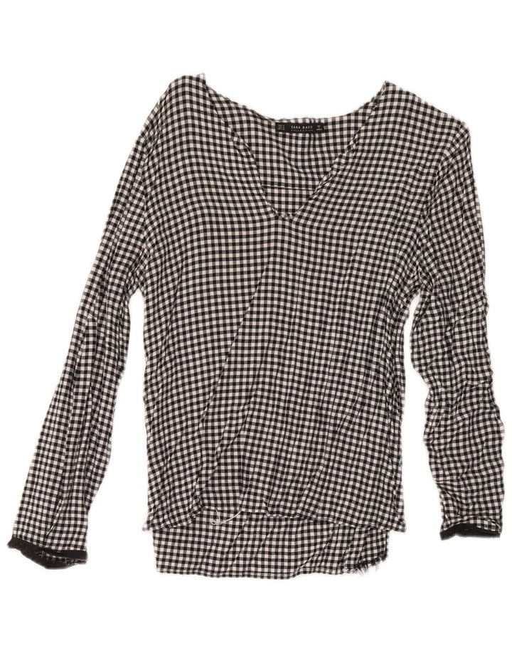 Bluză pentru femei Zara UK 12 Medium Black Gingham
