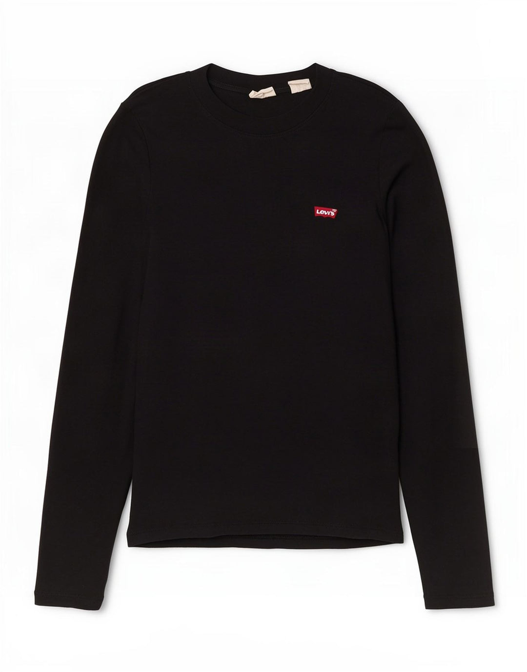 Top pentru femei Levi's cu mânecă lungă UK 10 mic, negru, bumbac