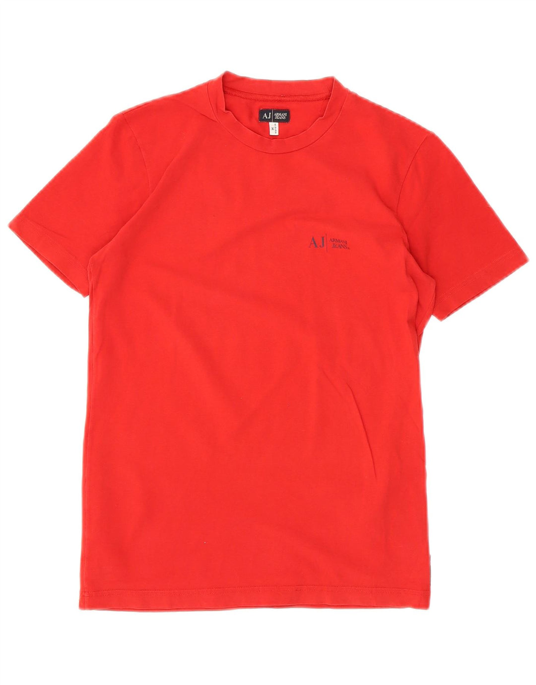 ARMANI JEANS Womens T-Shirt Top UK 12 Medium Red Cotton