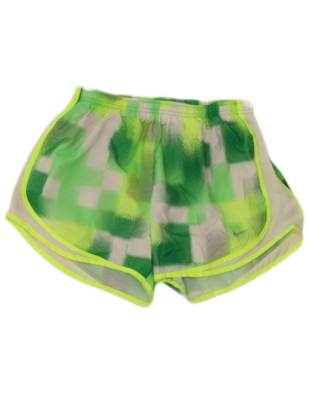 Pantaloni scurți sport Nike Dri Fit pentru femei UK 12 Medium Green Geometric Poliester