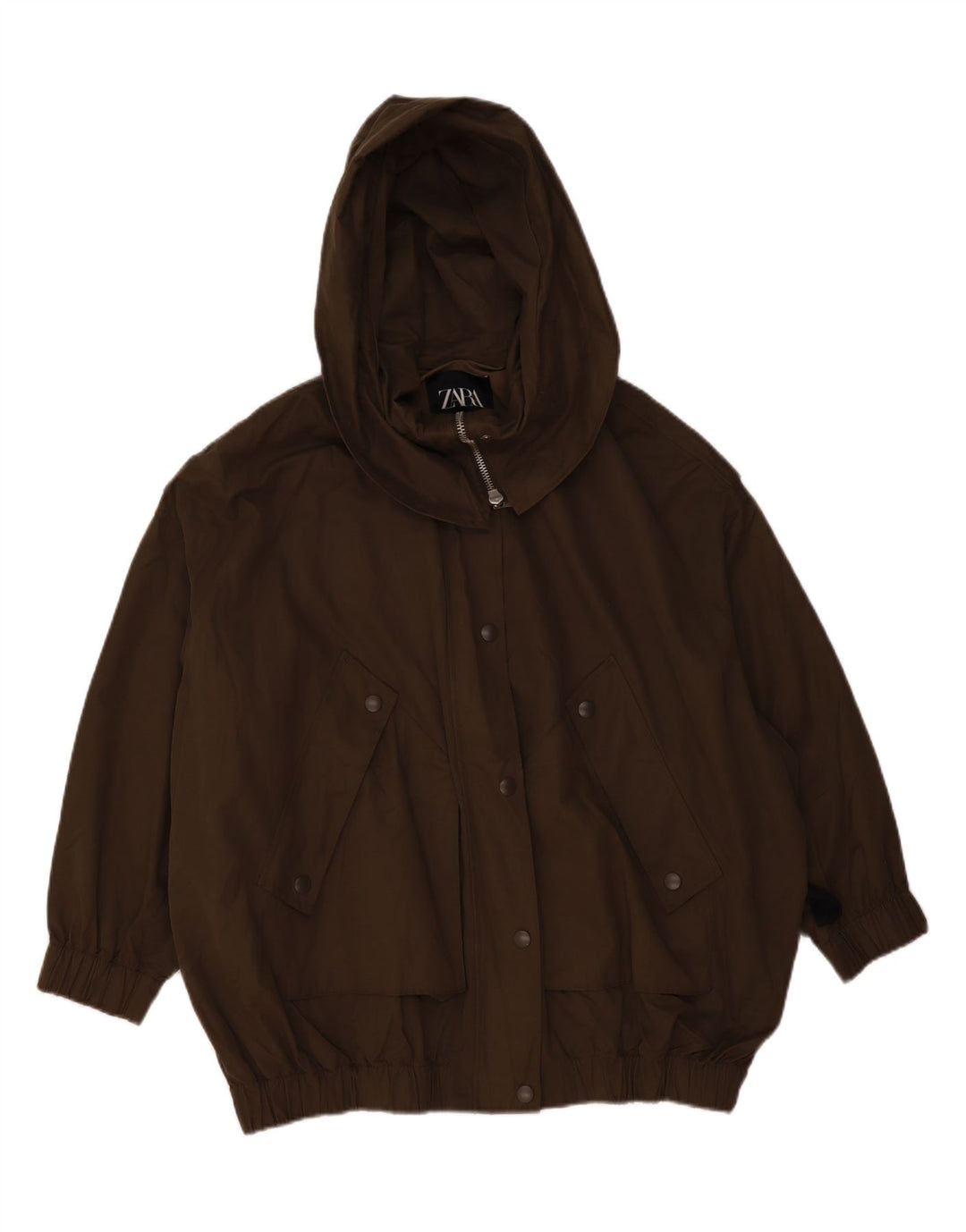 Jachetă bomber supradimensionată pentru bărbați ZARA UK 38 Poliester kaki mediu