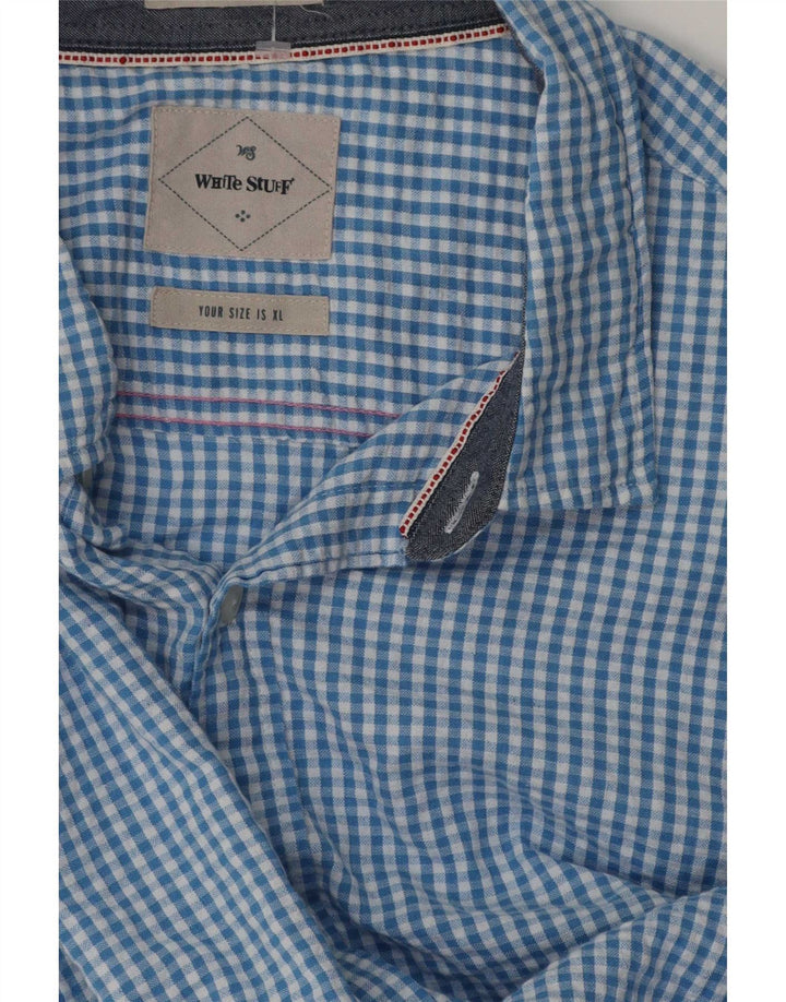Cămașă cu mânecă scurtă pentru bărbați White Stuff XL Blue Gingham